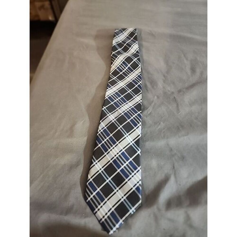 Men's‎ Tie Perry Ellis Portfolio Plaid Tie 100% Silk